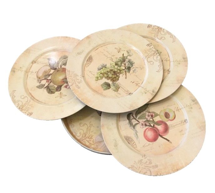 BANDEJA CON 4 BAJOPLATOS FRUTAS - Imagen 2