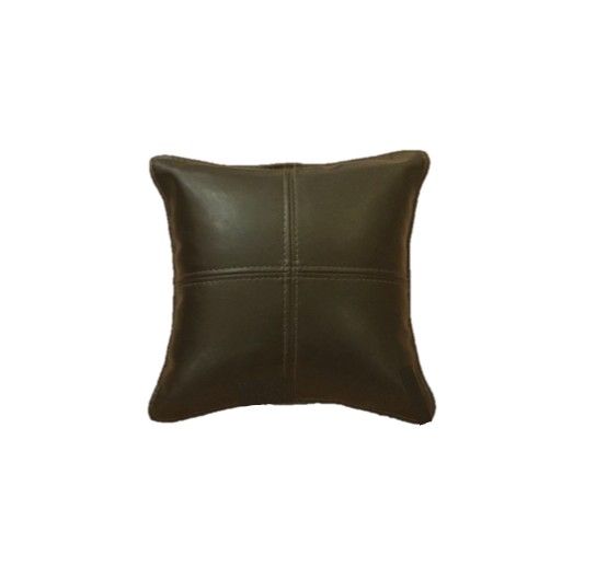 COJIÍN PESPUNTE POLIPIEL CHOCOLATE