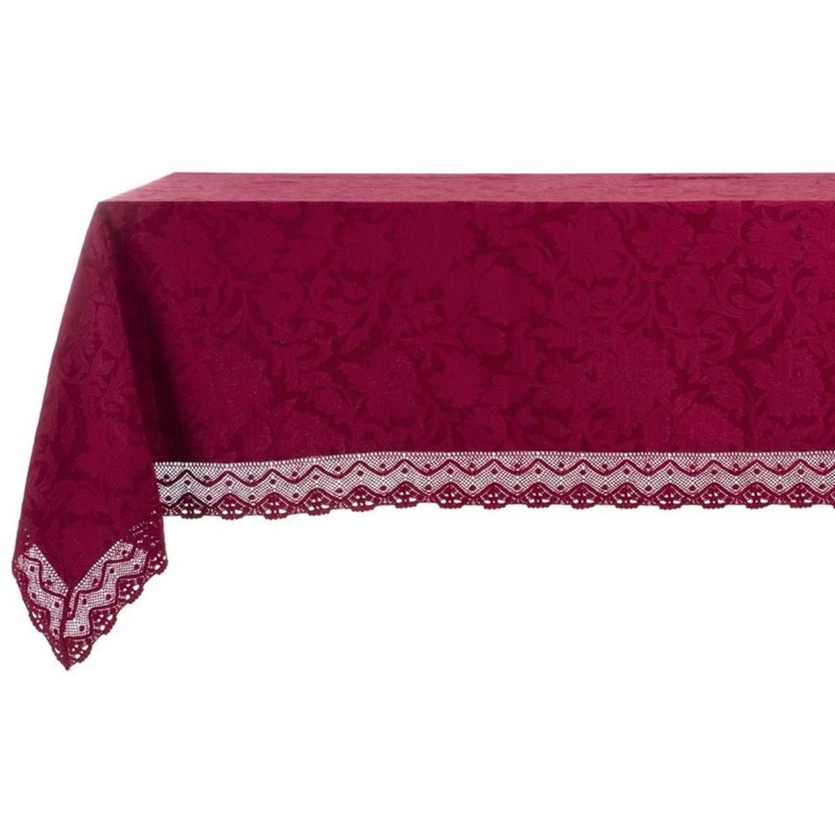 MANTEL DAMASCO ROJO