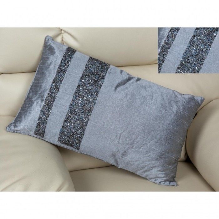 COJINES SEDA INDIA GRIS SET/2