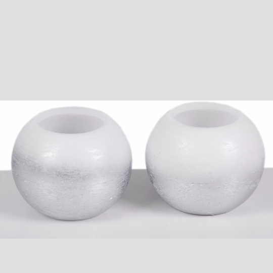 VELA BOLA PLATEADA-SET/2